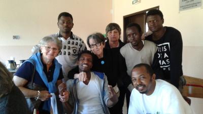Bénévoles et migrants