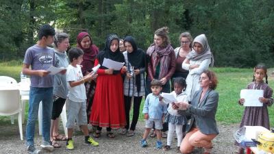 Bénévoles et migrants