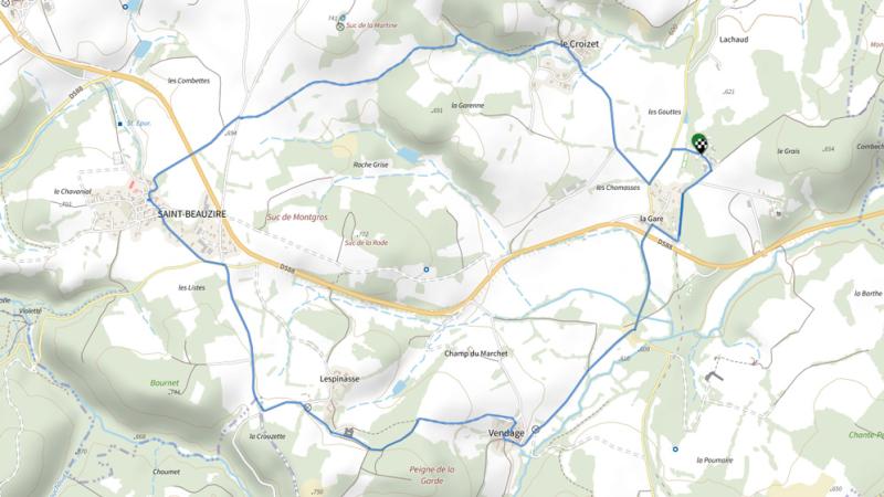 Carte St Beauzire